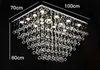 직사각형 디자인 대형 크리스탈 샹들리에 LED 천장 램프 플러시 마운트 AC110V 220V 빛 생활 식사 연구실 교수형 라이트 실내 설비