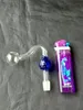 Acessórios de bongos de vidro de queimaduras azuis, tubos de fumantes de vidro coloridos mini-coloridos de mão Best Spoon Glas