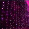 RGB 300 LED 3M * 3M LED Wodospad Wodospad Outdoor String Light Christmas Wedding Party Wakacje Ogród LED Zasłony Światła Dekoracja AC110V-250V