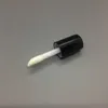 0.8ML Riutilizzabile Vuoto Lip Gloss Balsamo Tubo Flacone Contenitore FAI DA TE Fiale 50x13mm Nero Argento Tappo Oro