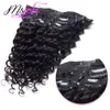 Peruvian 9a Virgin Human Hair Clip in Extension Deep Wave Full Head Natural Color Beauty Hair 7pcslot 1228 tum av MS Joli7858270