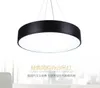 Moderne minimalistische LED-Pendelleuchte, runde Kronleuchter, schwarze Beleuchtungskörper für Büro, Arbeitszimmer, Wohnzimmer, Schlafzimmer, AC85–265 V