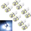 50pcs T10 웨지 5-SMD 5050 크세논 LED 전구 192 168 194 W5W 2825 158 화이트