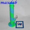 1 set 5ml Silicone Wax conteneur narguilé avec des feuilles carrées tampons tapis silicone bong pipe à eau dabber outil pour bocaux d'herbes sèches dab