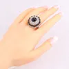 Luxury Big Natural Stone Ring Vintage Crystal Antique Rings For Women Gold Color Party Christmas Gift Turkish Jewelry