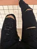 Großhandels-2016 neue Herrenjeans zerrissene Jeans für Männer Skinny Distressed Slim Designer Biker Hip Hop Swag schwarze Slim Jeans