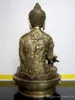 Buddista tibetano Buddha della medicina statua in bronzo