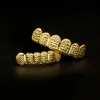 La più recente stella placcata in oro reale 18K con denti hip-hop ghiacciati Grillz Top Bottom Halloween Christmas Party Gift