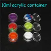 200pcs Acrylic silicon container 5ml 7ml 10ml wax hardshell silicone containers ABS non-stick dab bho oil jars tool storage jar holder