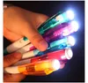 10pcs/lot Ballpoint Pen with light Led multifunciton pens stationery office kids children school ball writing tool gifts