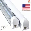 luci a tubo a led T8 Illuminazione a tubo a led integrata 8ft 45W 2.4M SMD2835 Bianco caldo / freddo Sostituisci tubi fluorescenti AC85-265V