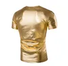 Man populär nattklubb mode t-shirt kort ärm V-ringning guld silver svart färg trenderna för fast bomulls fritid t-shirt desig2837