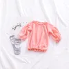 ベビーガールズTシャツ2018春秋かわいいランタンスリーブセーターキッズ服乳児ベビーブティックトップスファッション子供プルオーバーティー