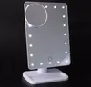 2018 nuovi arrivi Specchio cosmetico a LED Tavolo grande Lampada a 20 LED Specchio luminoso a LED per trucco quadrato Nero Bianco Rosa