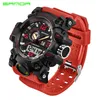 2017 NEW FASHION SANDA Märke Dual Time Digital Sport Watch Vattentät S-Shock Mäns Luxury LED Digital Chrono Relogio Masculino