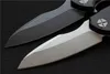 Gratis frakt, MIKER Redesign ZT0850 Folding knivblad: D2 (satin / svart stonewash) Handtag: Kolfiberplanlager, Utomhus EDC