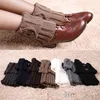 Wholesale-新しいFashionwomen Winter Socksボタンかぎ針編みニットブーツソックストッパーカフス22L6 84RH