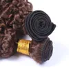 Глубокая волна каштановые волосы Уток Высококачественные продукты Глубокие вьющиеся 4 каштановых коричневых волос Плетение перуанских девственных человеческих волос2150264