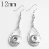 Chaud bohème goutte d'eau Snap boucle d'oreille bricolage 12mm gingembre s'enclenche femmes mode cadeau métal bouton pression bijoux