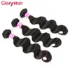 Glary New Fashion Style Human Włosy Wiązki Brazylijski Ciało Wave Hair Weaves Podwójne WFT Nieprzetworzone Rozszerzenia włosów 4 Wiązki Hurtownie