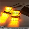 4x3 12 LED Car motocicleta flash Light Strobe Aviso EMS Caminhão De Bombeiros De Polícia Piscando Luzes Da Grade DC 12 V Âmbar Amarelo