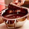 Baking & Pastry Tools Wholesale- 1Pc Stainless Chocolate Melting Pot Butter Milk Pouring Bowl Kitchen Bakery Mixing Helper Gadgets Bakeware