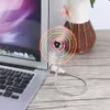 400st Portable Mini Bendable Flexible USB Fan Computer Notebook PC Colorful LED Light Lights 00012371