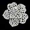 Broche en cristal vente chaude mariage femmes élégantes mariée argent fleur broche broche cadeau spécial pour filles broches