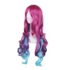 Femmes Ombre Wave Perruque De Cheveux Synthétiques Mode Lolita Cheveux Résistant À La Chaleur Quotidien Harajuku Violet Dégradé Long Ondulé Cosplay Perruques pour La Fête
