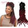 白いピンクのオムレミックスカラーのFaux Locs Soft Braid in Bundles Dreadlocks合成編組カニー編み編み毛毛毛髪伸線ジャンボ