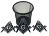 Masonic Compass Patch broderad järn-på-kläder Mason Lodge Emblem Mason G Badge Sew på valfritt plagg 207n