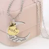 Hot sale Love Moon Couple Necklace Valentine 's Day Jewelry WFN200 (with chain) mix order 20 pieces a lot