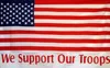 Wir unterstützen unsere Truppen USA-Flagge 3 Fuß x 5 Fuß Polyester-Banner fliegend 150 * 90 cm Benutzerdefinierte Flagge für den Außenbereich WT3