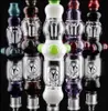 5 kleuren luxe nector stro dab glazen water pijp 2016 enkele glazen bong 14mm gezamenlijke titanium spijker ruwe rollende papieren glazen bong