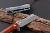 Promotion Damascus Flipper Knife Pocket Folding Knives With Nylon Bag and Retail box EDC Tools 2 Style