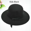 Jesienna zima szerokie czapki dla kobiet dziewczęta Dziewczyny Dziewczyny wełna vintage filc melonik Fedoras Solid Flooppy Cloche Cape-dziecko kapelusz 270b