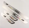 R Style thin stainless steel welcome pedal door sill strip for VW Volkswagen Magotan Bora Sagitar CC Golf Car Accessories297S