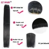 16 "-28" 100g/Pcs 100% Remy Cheveux Humains Trame Tissage Extensions Droite Soie Naturelle Non-clips