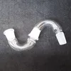 Adaptador de vidro em forma de V de varejo 14mm fêmea para 14mm junta macho para cachimbo de água de bong de vidro frete grátis