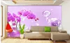 Phalaenopsis 3D TV fundo mural papel de parede 3d papel de parede 3d papéis para tv pano de fundo