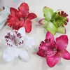 Elegante casamento nupcial tecido dendrobium orquídea grampo de cabelo broche barrette # t701