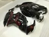 Gratis 7 gåvor Fairing Kit för Honda CBR600F3 97 98 Red Flames Black Fairings Set CBR600 F3 1997 1998 OT26