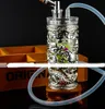 [Gold and silver Ssangyong] acrylic hookah, Send the pot accessories, glass bongs, glass water pipe, smoking, color style random delivery