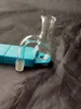 Adattatore per slot per bit, tubi dell'acqua bong in vetro narghilè due funzioni per bong in vetro per piattaforme petrolifere