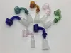 다채로운 14mm 18mm 남성 여성 유리 그릇 깔때기 슬라이드 조각 슬라이드 봉 액세서리 담배 피우는 두꺼운 물 파이프 봉