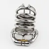 New Stainless Steel Device 80mm Cock Cage Peins Lock BDSM Sex Toys For Men Belt5412511