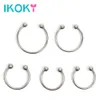 Ikoky Silver Delay Ejaculation Rostfritt stål Penis Ring Cock Ring Man Chastity Enhet Vuxenprodukter Sexleksaker för män Q170718