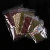 100 sztuk Trwała Samo Uszczelka Przezroczyste Płaskie Dolne Czyszczone Ziplock Torby Wielokrotnego Użytku Pet Clear Plastic Zip Lock Bag 14x20cm