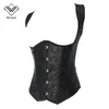 Kvinnor Brocade Waist Cincher Underbust Corset Vest Gothic Slimming Corsets Steel Boned Steampunk Kläder plus storlek S-6XL