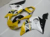 Venda quente kit de carenagem de plástico para yamaha yzf r6 98 99 00 01 02 amarelo branco preto carenagens set yzfr6 1998-2002 ot26